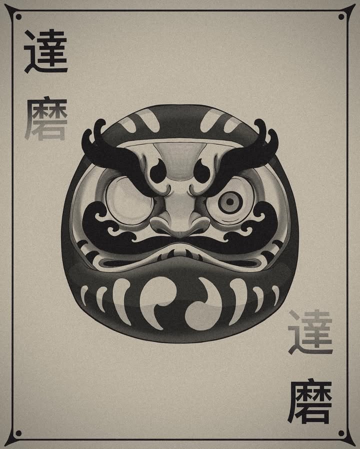 Flash tattoo d’un Daruma par Weik